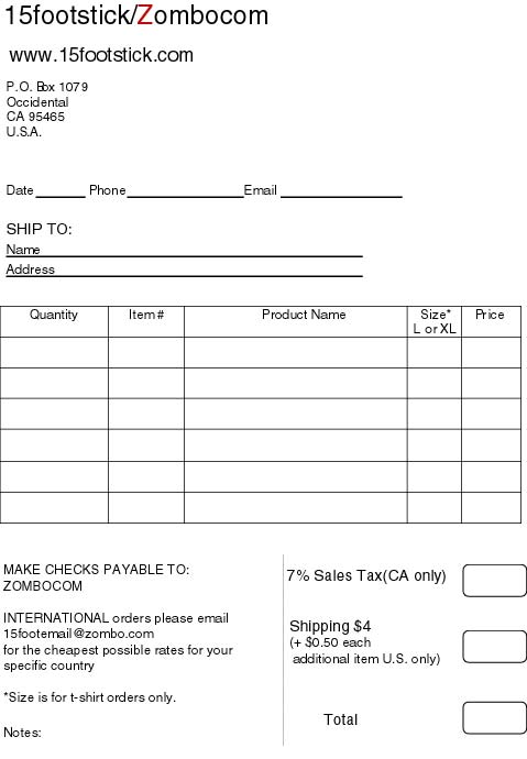 free printable work order forms